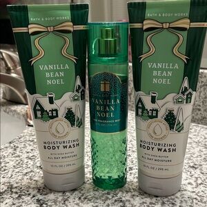 Bath & Body Works Vanilla Bean Noel moisturizing body wash & fragrance mist